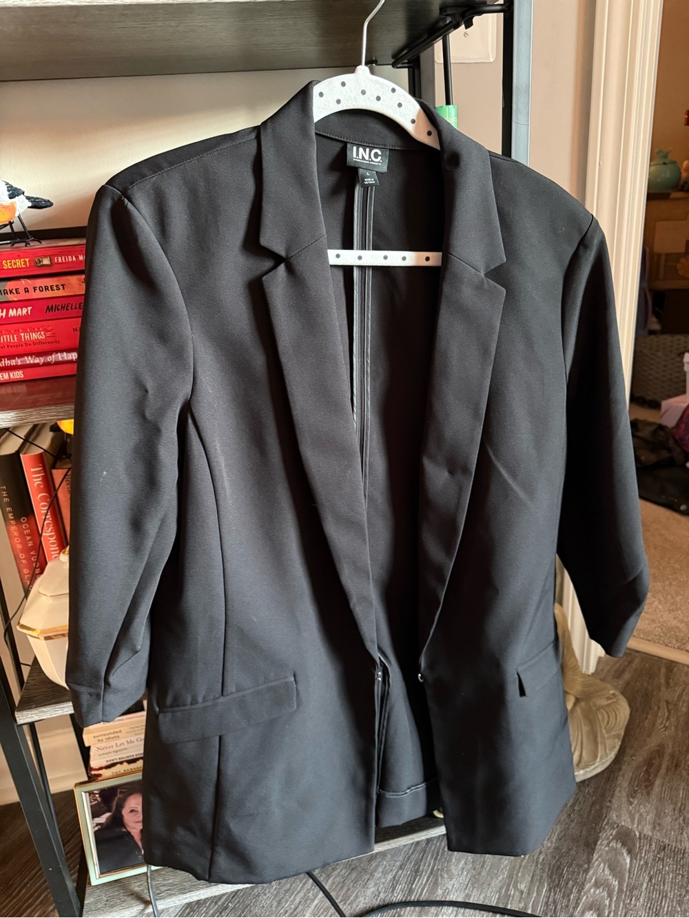 INC International Concepts Black Blazer
